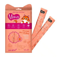 Кремовое лакомство для кошек Mavsy Creamy Lickable с лососем и креветками, 5х15 г