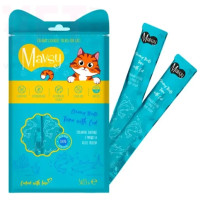 Кремовое лакомство для кошек Mavsy Creamy Treats с тунцом и треской, 5х15 г