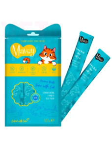 Кремові ласощі для котів Mavsy Creamy Theats з тунцем і тріскою, 5х15 г
