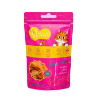 Ласощі мінісмужки для котів Mavsy SALMON strips з в’яленого дикого лосося, 50 г