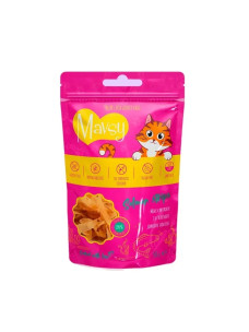 Ласощі мінісмужки для котів Mavsy SALMON strips з в’яленого дикого лосося, 50 г