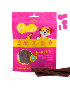 Ласощі палички для собак для догляду за зубами та яснами Mavsy з ягням, 100 г
