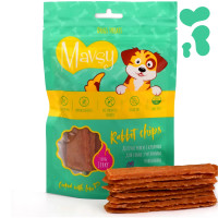 Ласощі дієтичні для собак з чутливим травлення Mavsy RABBIT chips з м'яса кролика, 100 г