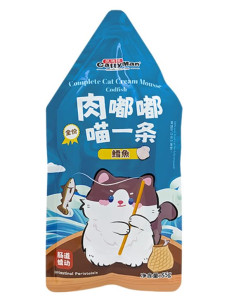 Консерва для котів Cattyman Complete Cream Mousse Codfish беззерновий мус з тріскою 55г