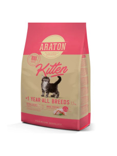 Повноцінний сухий корм Nature's Protection ARATON Kitten All Breeds (ART45644) з м’ясом птиці для кошенят, 1.5 кг