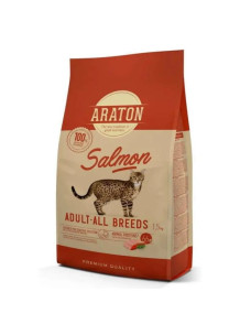 Повноцінний сухий корм Nature's Protection ARATON Salmon Adult All Breeds (ART45646) з лососем для дорослих котів всіх порід, 1.5 кг