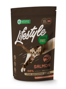 Сухий беззерновий корм Nature's Protection Lifestyle Grain Free Salmon Kitten (NPLS45952) з лососем для кошенят, 400г
