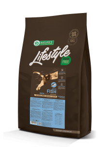 Сухий беззерновий корм Nature's Protection Lifestyle Grain Free White Fish Sterilised Adult Cat (NPLS45803) з білою рибою для стерілізованих дорослих котів, 7 кг