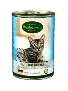 Влажный корм для кошек Baskerville Индейка и Рыба, 400 г
