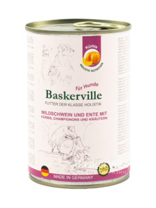 Влажный корм для собак Baskerville Holistic Кабан и утка с тыквой и зеленью, 400 г