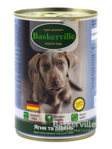 Вологий корм для собак Baskerville Ягня та Півень, 400 г