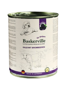 Влажный корм для щенков Baskerville Holistic Телятина и ежевика, 800 г