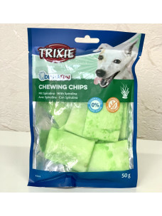 Лакомство для собак TRIXIE 2674 DentaFun Spirulina Chewing Chips Чипсы со спирулиной, 50 г