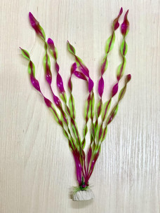 Аква Растение декор для аквариума 30см розово/зеленое