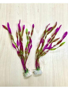 Аква Растение для аквариума 20см розово/зеленое