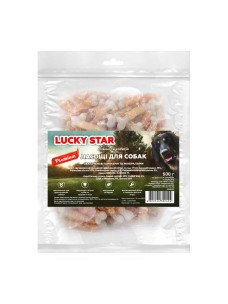 Лакомства для собак Lucky Star кальциевая косточка в оболочке из вяленого куриного мяса, 500 г, DM001