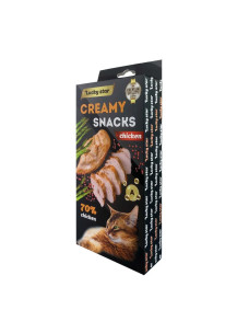Ласощі для котів Lucky star Лагідне пюре для котів з м`яса курки, 6х10г, СС001