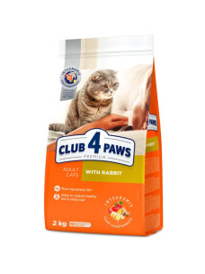 Club 4 Paws Adult Cats Rabbit – сухой корм с кроликом для взрослых кошек 2 кг (Клуб 4 Лапы)