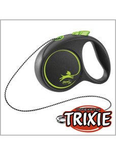 Поводок-рулетка Flexi Design зеленая с тросом 3м, для собак до 8кг, ТХ-12244 (Trixie, Флекси)