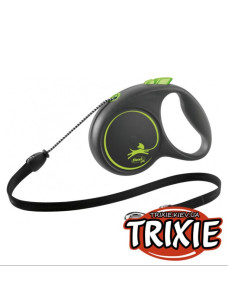 Поводок-рулетка Flexi Design зеленая с тросом 5м, для собак до 12кг, ТХ-12254 (Trixie, Флекси)