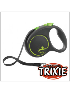 Поводок-рулетка Flexi Design зеленая с тросом 5м, для собак до 20кг, ТХ-12264 (Trixie, Флекси)