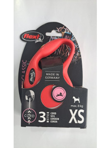 Поводок-рулетка красная Flexi NEW Сlassic трос 3м, для собак до 8кг ТХ-11773 (Trixie, Флекси)