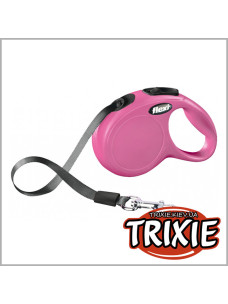 Поводок-рулетка розовая Flexi NEW Сlassic лента 3м, для собак до 12кг TX-11826 (Trixie, Флекси)