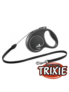 Поводок-рулетка Flexi Design серая с тросом 5м, для собак до 12кг, ТХ-12252 (Trixie, Флекси)