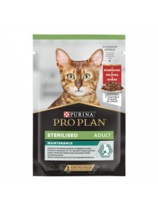 Вологий корм для стерилізованих котів з яловичиною Purina Pro Plan Sterilised 85 г