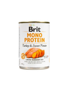 Вологий корм для собак Brit Mono Protein Dog (Бріт Моно Протеїн) з індичкою та бататом, 400 г