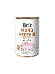 Вологий корм для собак Brit Mono Protein Dog (Бріт Моно Протеїн) з кроликом, 400 г