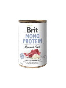 Консерва для собак Brit Mono Protein з ягнятиною та темним рисом, 400 г