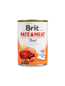 Вологий корм для дорослих собак з яловичиною та індичкою Brit Care Pate and Meat (Бріт Кеа Пате енд Міт), 400 г