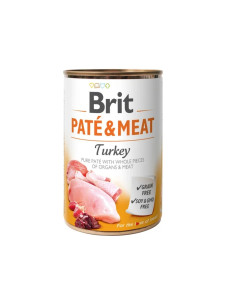 Вологий корм для собак Brit Pate & Meat Dog з індичкою та куркою, 400 г