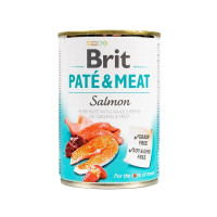Вологий корм для собак Brit Pate & Meat Dog з лососем, 400 г
