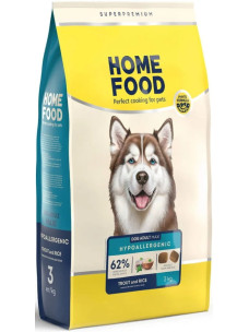 Гіпоалергенний сухий корм для дорослих собак великих порід Home Food Форель та рис Hypoallergenic, 3 кг