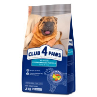 Корм для взрослых собак всех пород с ягненком и рисом Club 4 Paws 2 кг