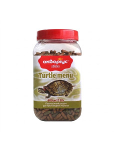 Корм для взрослых пресноводных черепах в палочках Аквариус Turtle Menu Sticks 150 г