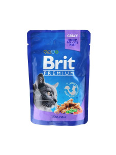 Вологий корм для котів Brit Premium By Nature з тріскою, 100 г