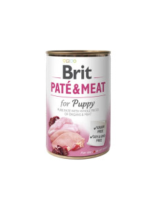 Вологий корм для цуценят Brit Care Pate & Meat Puppy (Бріт Кеа Пате енд Міт Паппі) з куркою та індичкою, 400 г