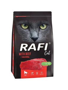 Корм для дорослих котів з яловичиною Rafi Cat 7 кг