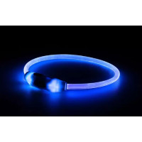 Светящийся ошейник для собак Happet с USB, размер M, голубой, 50 см