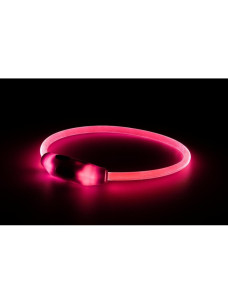 Светящийся ошейник для собак Happet с USB, размер S, красный, 40 см