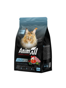 Корм для кошек с лососем, белой рыбой и свежей индейкой AnimAll 400 г
