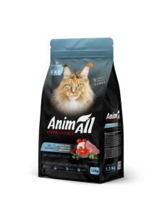 Корм для кошек с лососем, белой рыбой и индейкой AnimAll 1,5 кг