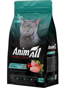 Корм для стерилізованих котів з куркою та ягнятиною AnimAll 1,5 кг