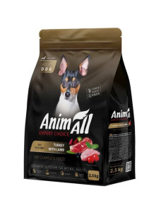 Корм для собак малых пород AnimAll с индейкой и ягненком 2,5 кг