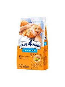 Корм для дорослих котів Club 4 Paws з лососем 2 кг