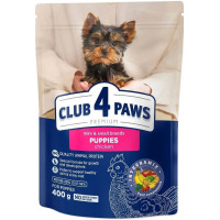Корм для щенков миниатюрных и мелких пород с курицей Club 4 Paws 400 г