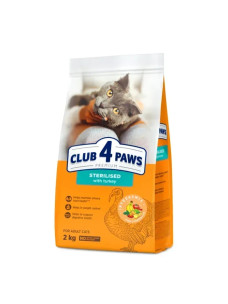 Сухий корм для стерилізованих котів з індичкою Club 4 Paws 2 кг